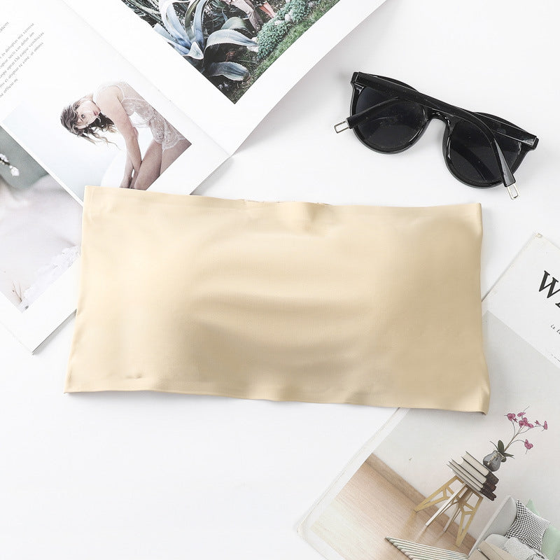 Top usztywniany bez ramiączek do codziennych i eleganckich stylizacji Snezha Beżowy FREESIZE