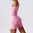 Kombinezon sportowy bezszwowy do ćwiczeń Fanette Różowy