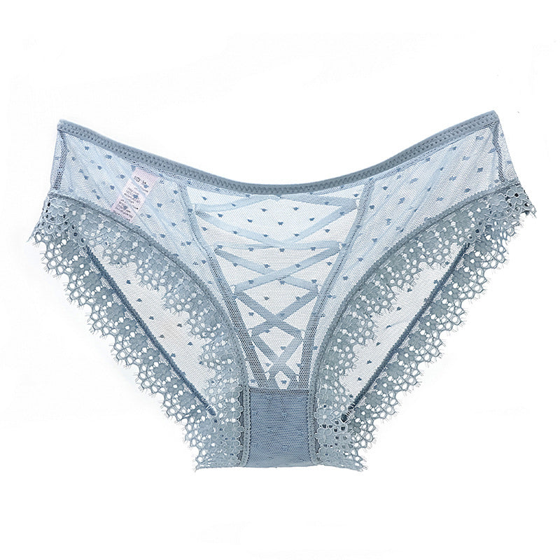 Koronkowe figi z subtelnymi detalami na specjalne okazje Sooyong Niebieski