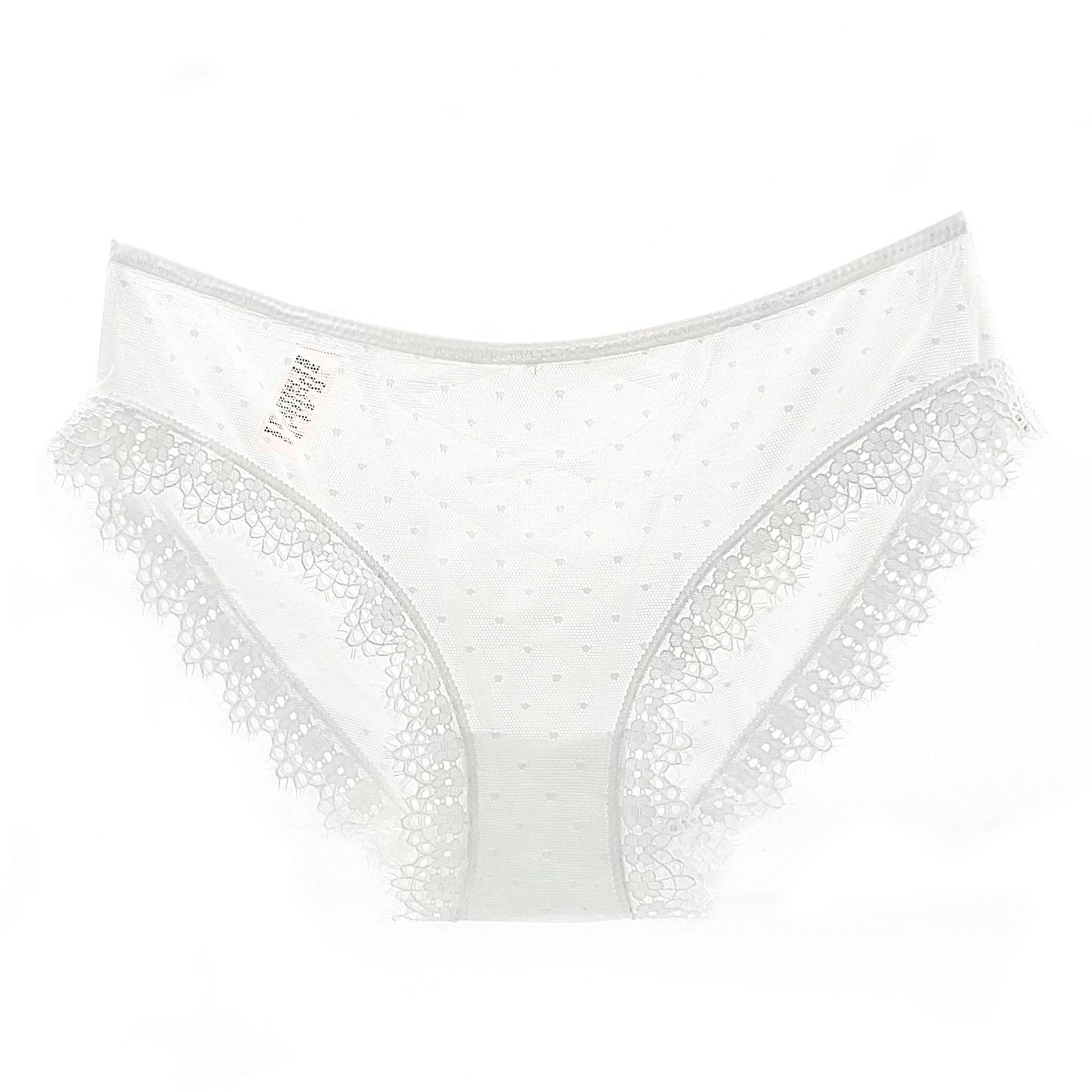 Koronkowe figi z subtelnymi detalami na specjalne okazje Sooyong Biały