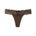 Majtki z koronkowym pasem miękkie i dopasowane Prisca Brązowy