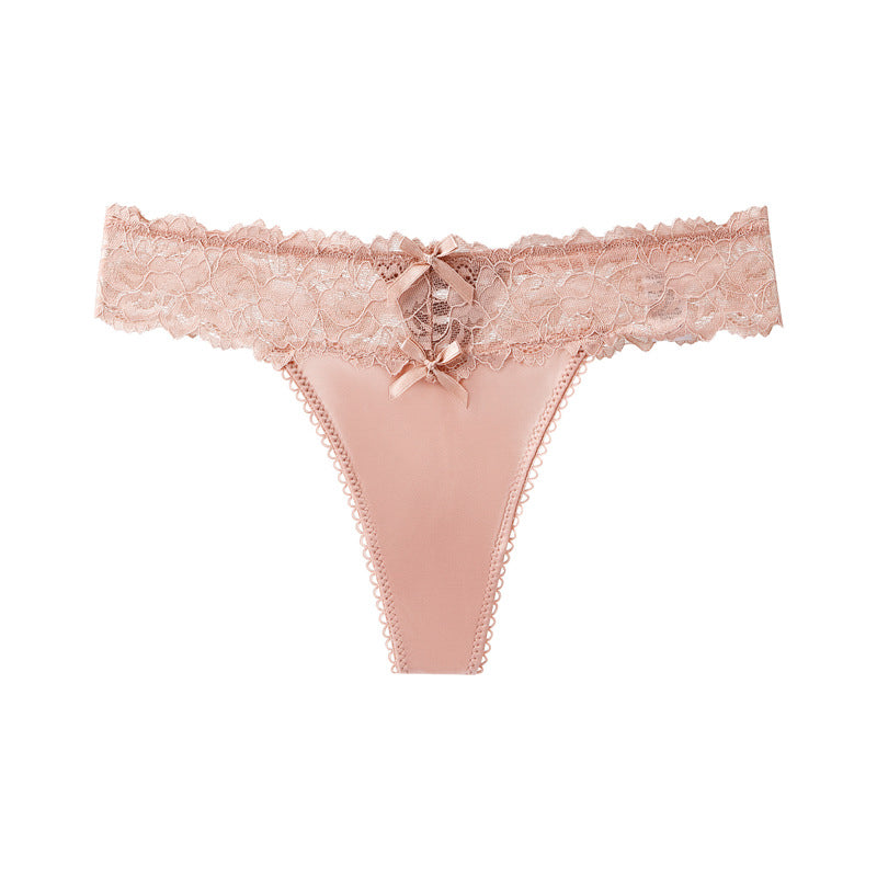 Majtki z koronkowym pasem miękkie i dopasowane Prisca Beżowy