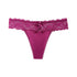 Majtki z koronkowym pasem miękkie i dopasowane Prisca Fioletowy