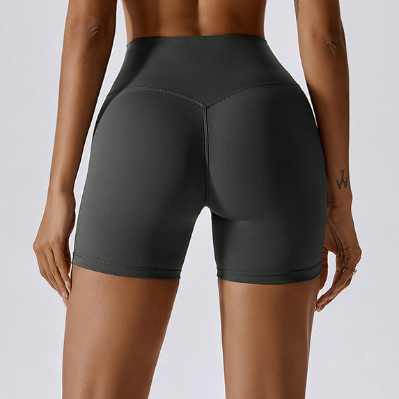 Spodenki treningowe z wysokim stanem i elastycznego materiału Satka