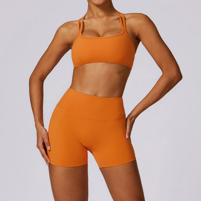 Spodenki treningowe z wysokim stanem i elastycznego materiału Satka