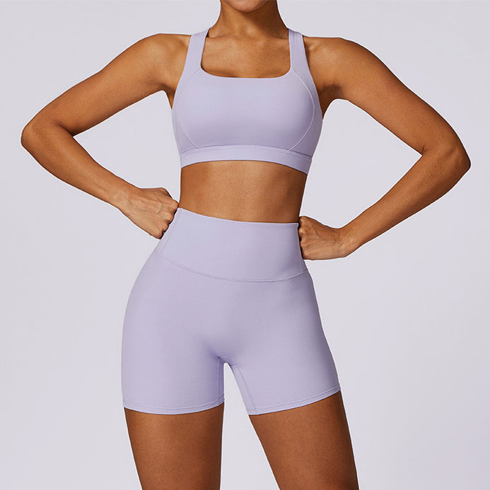 Spodenki treningowe z wysokim stanem i elastycznego materiału Satka