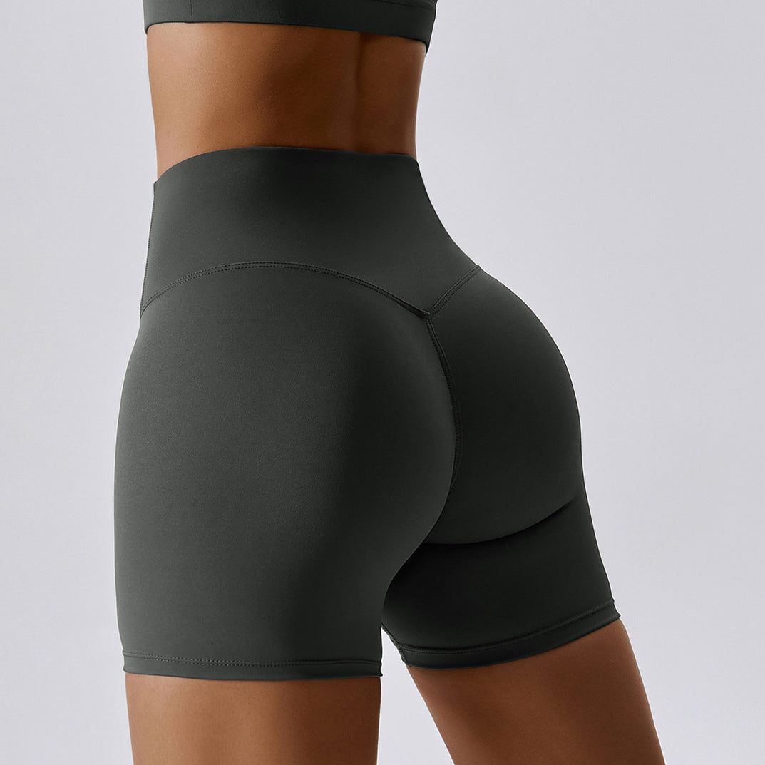 Spodenki treningowe z wysokim stanem i elastycznego materiału Satka