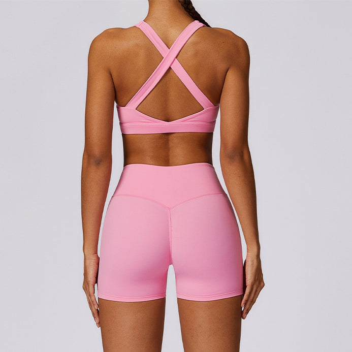 Spodenki treningowe z wysokim stanem i elastycznego materiału Satka