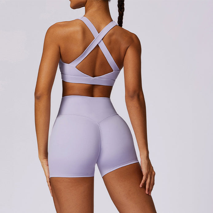 Spodenki treningowe z wysokim stanem i elastycznego materiału Satka