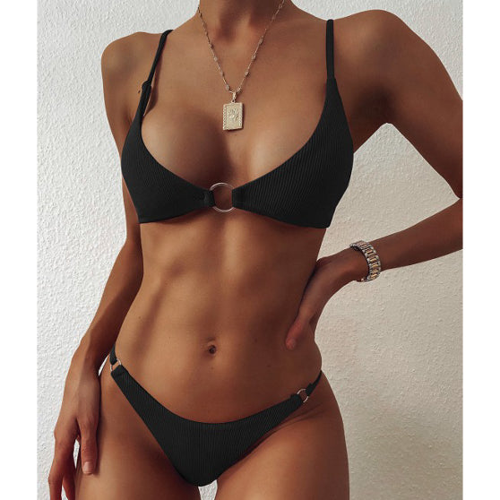 Bikini z ozdobnymi kółeczkami regulowane na lato Mareike