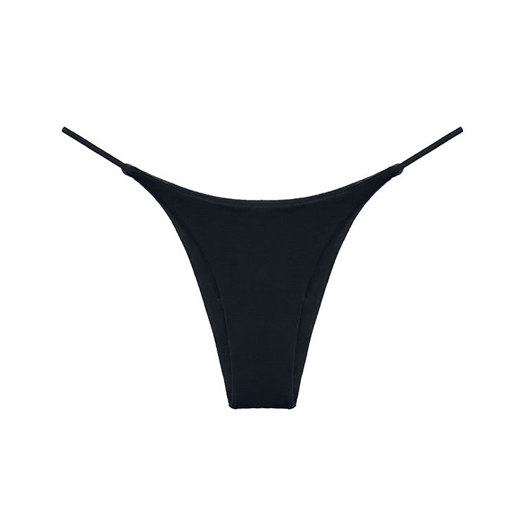 Stringi z delikatnym paskiem niewidoczne pod ubraniem Ronalda Czarny