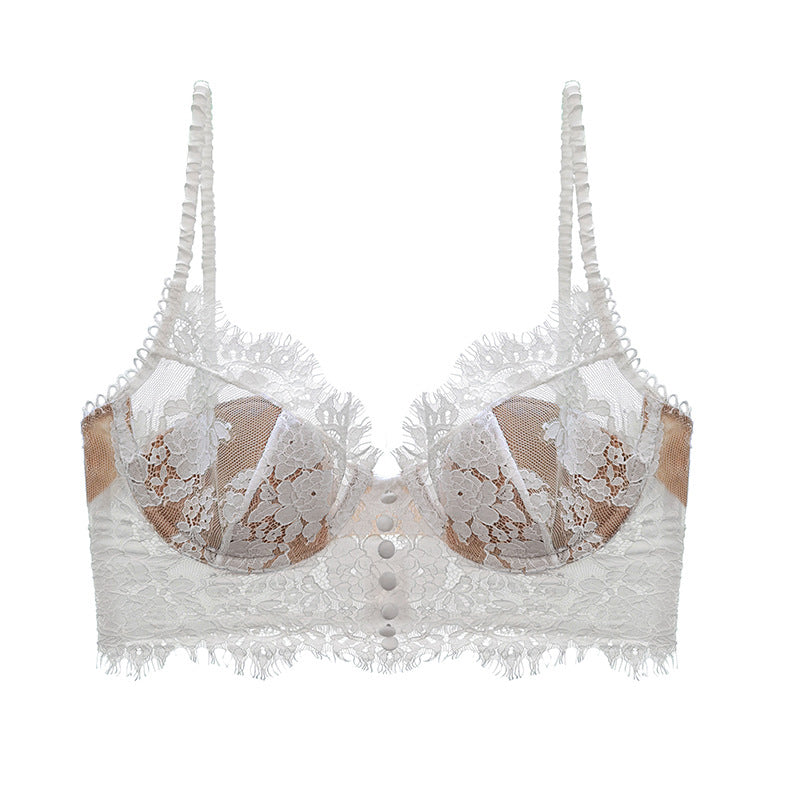 Braletka koronkowa usztywniana na co dzień Eudoxia Biały