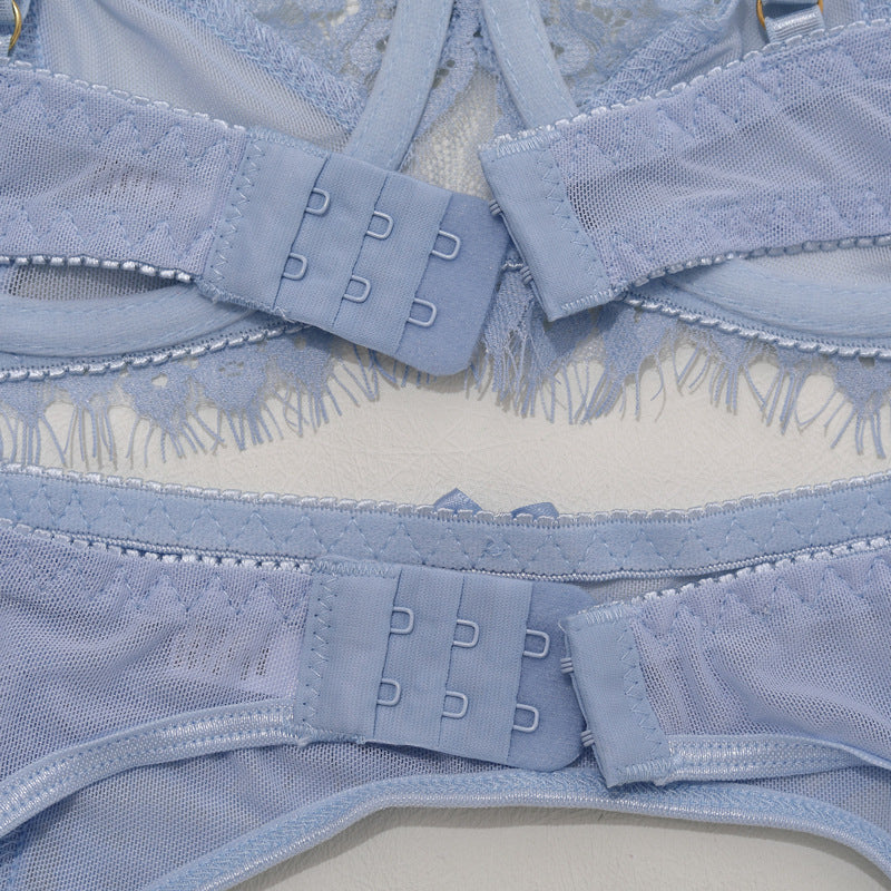 Koronkowy zestaw bielizny z pasem do pończoch na romantyczne okazje Elie