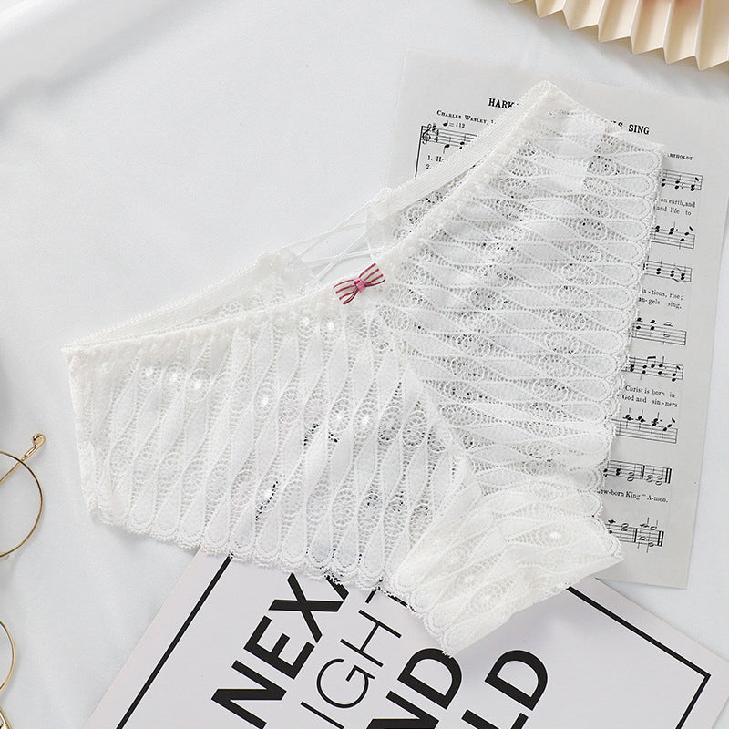 Figi transparentne z delikatnego materiału na każdą okazję Marylou Biały