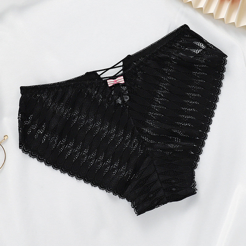 Figi transparentne z delikatnego materiału na każdą okazję Marylou Czarny