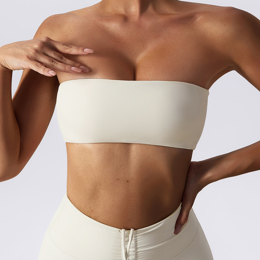 Sportowy top bez ramiączek do treningu Jaqueline