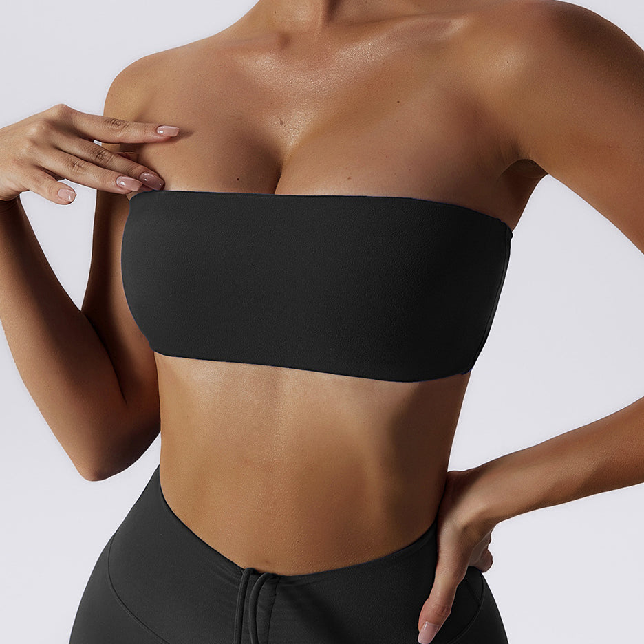 Sportowy top bez ramiączek do treningu Jaqueline