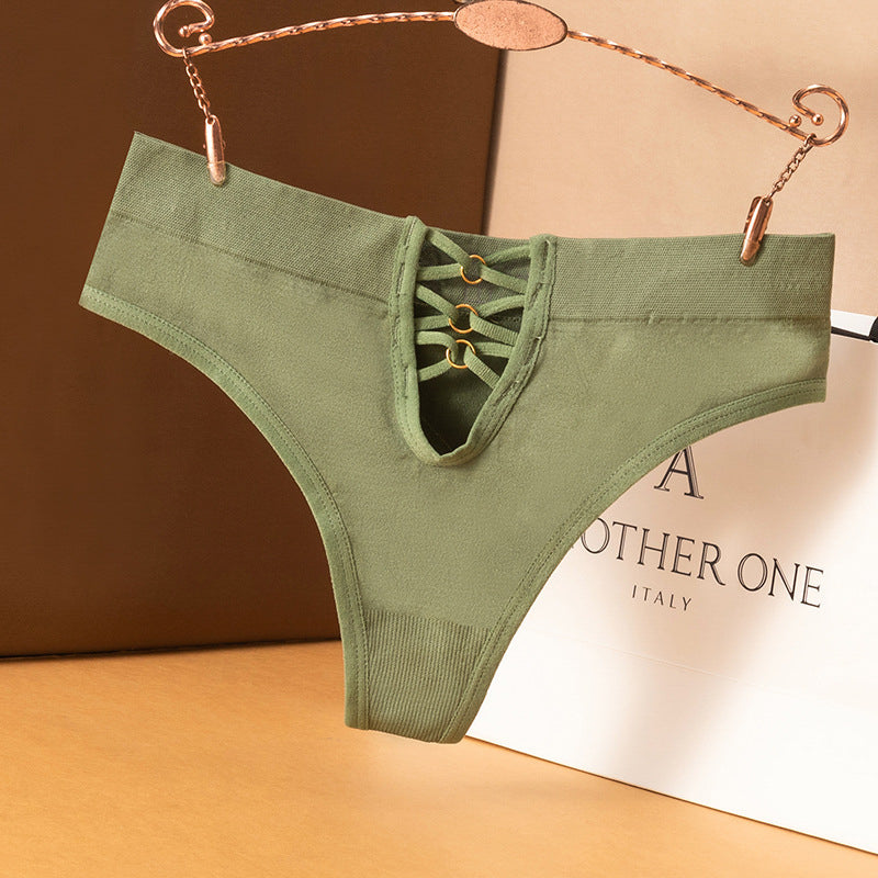 Tangi sportowe z wycięciem do ćwiczeń Denae Zielony