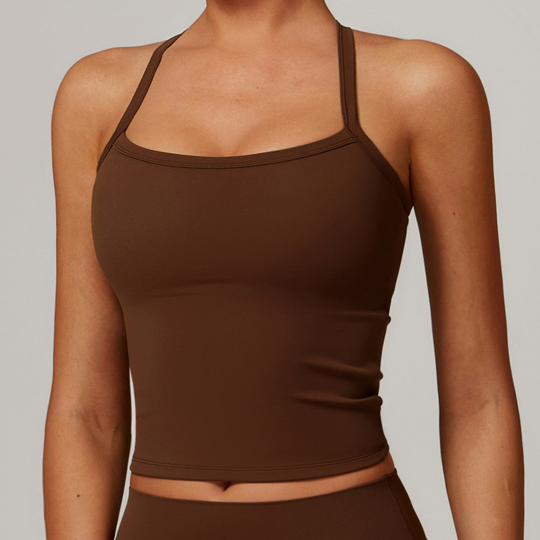 Top sportowy na ramiączkach do ćwiczeń z elastycznego materiału Martta