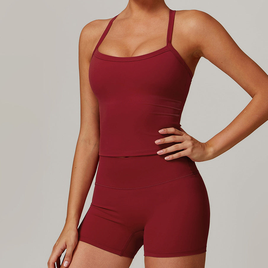 Top sportowy na ramiączkach do ćwiczeń z elastycznego materiału Martta