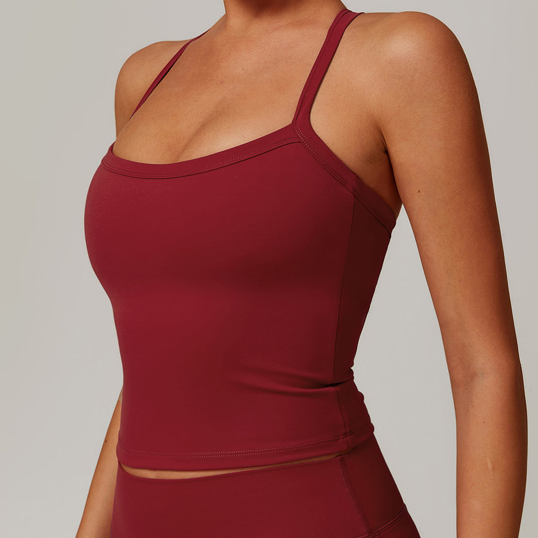 Top sportowy na ramiączkach do ćwiczeń z elastycznego materiału Martta