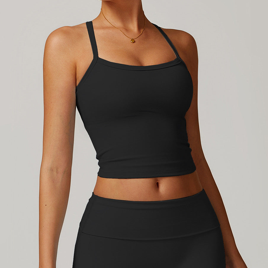 Top sportowy na ramiączkach do ćwiczeń z elastycznego materiału Martta