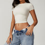 Crop top elastyczny do treningu i na co dzień Karter