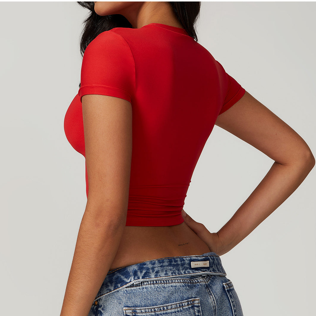 Crop top elastyczny do treningu i na co dzień Karter