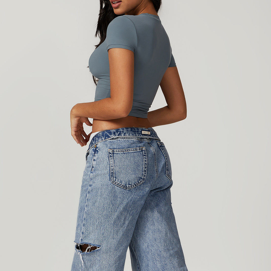 Crop top elastyczny do treningu i na co dzień Karter