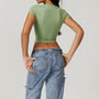 Crop top elastyczny do treningu i na co dzień Karter