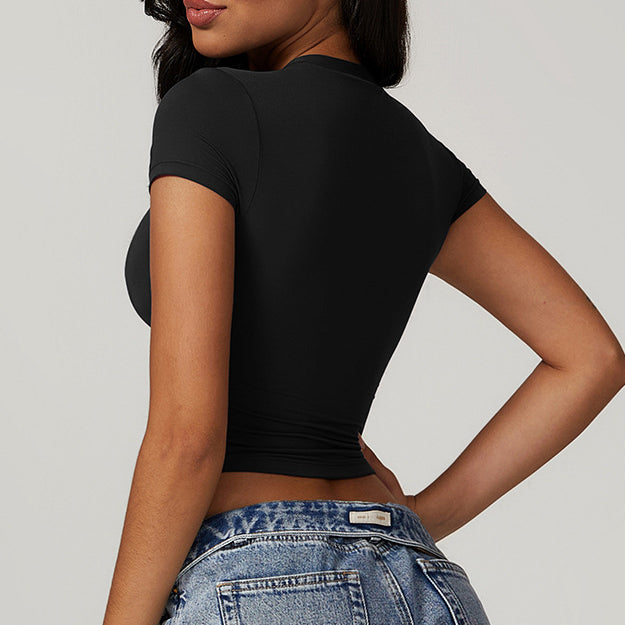 Crop top elastyczny do treningu i na co dzień Karter