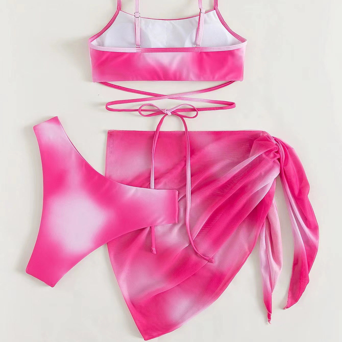 Komplet bikini z pareo na plażę i basen Eufrasia