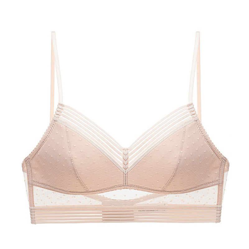 Braletka bez fiszbin na co dzień Kally Beżowy