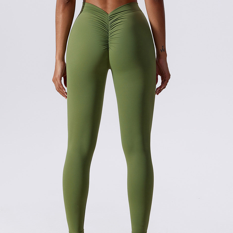 Legginsy z drapowaniem na trening i co dzień Ingedore