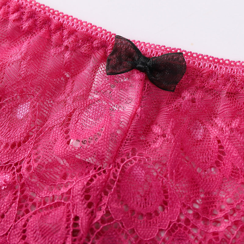 Stringi koronkowe z kokardkami eleganckie Destini