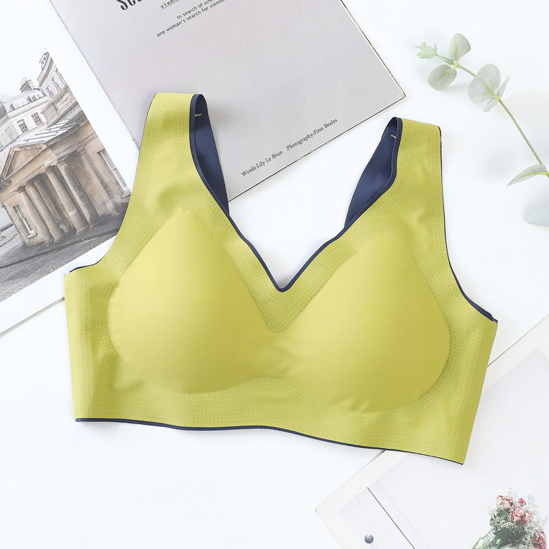 Bezszwowy biustonosz z miękkim wypełnieniem na co dzień i okazje Kyong Zielony