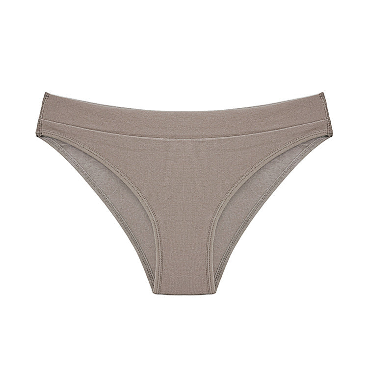 Figi damskie prążkowane z elastycznym pasem Milan Beżowy