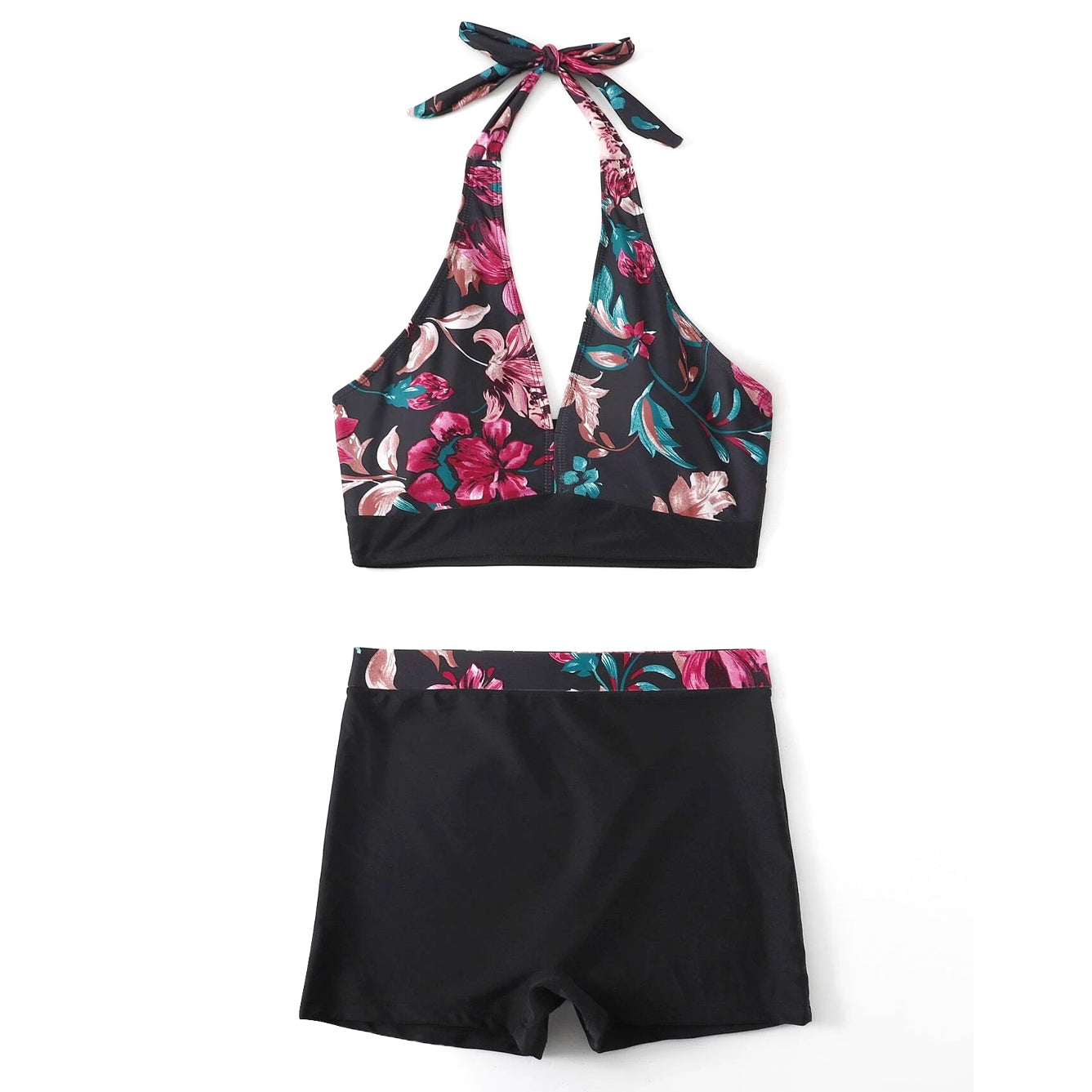 Strój kąpielowy z szortami na plażę i basen Coby Multikolor3