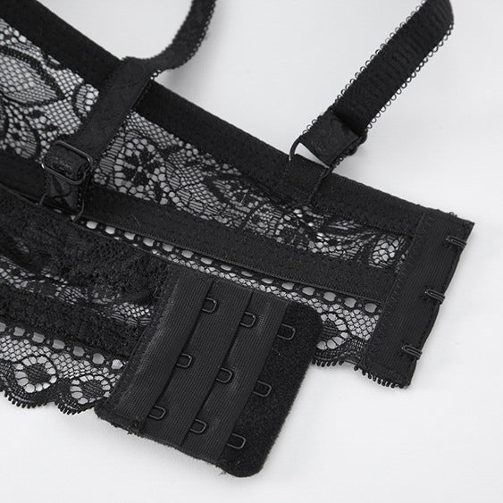 Komplet bieliźniany z usztywnianym biustonoszem i koronką Jolynn