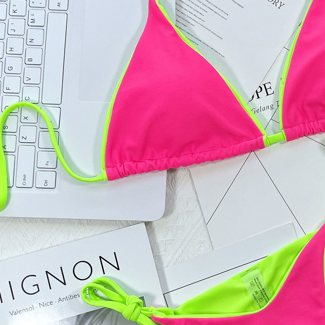 Bikini plażowe z regulowanymi sznureczkami Fawn