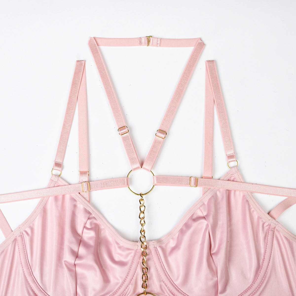 Komplet bielizny z łańcuszkami na romantyczne wieczory Serin