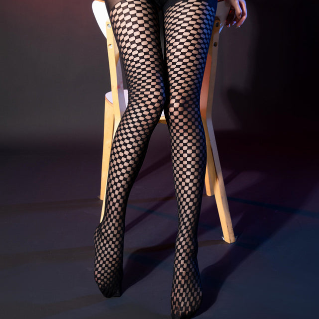 Rajstopy z graficznym wzorem eleganckie na co dzień i specjalne okazje Dimitria