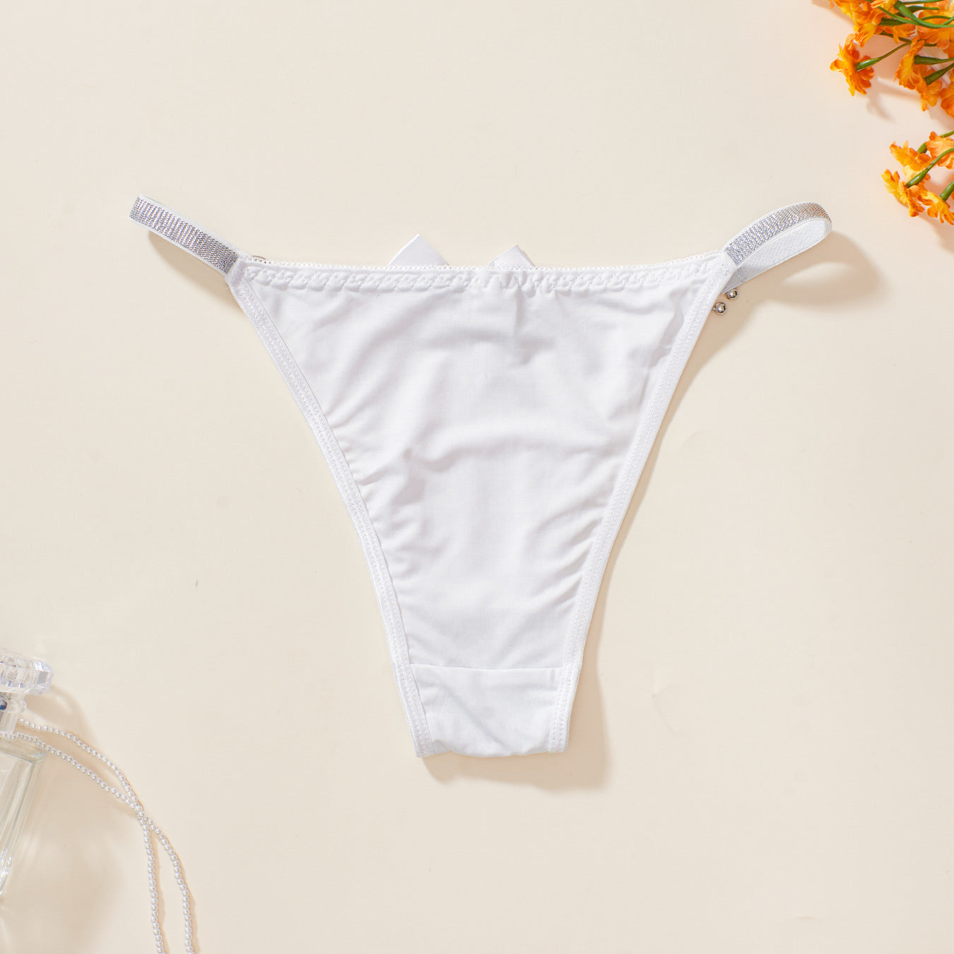 Figi bikini z elastycznym wykończeniem Pier Biały