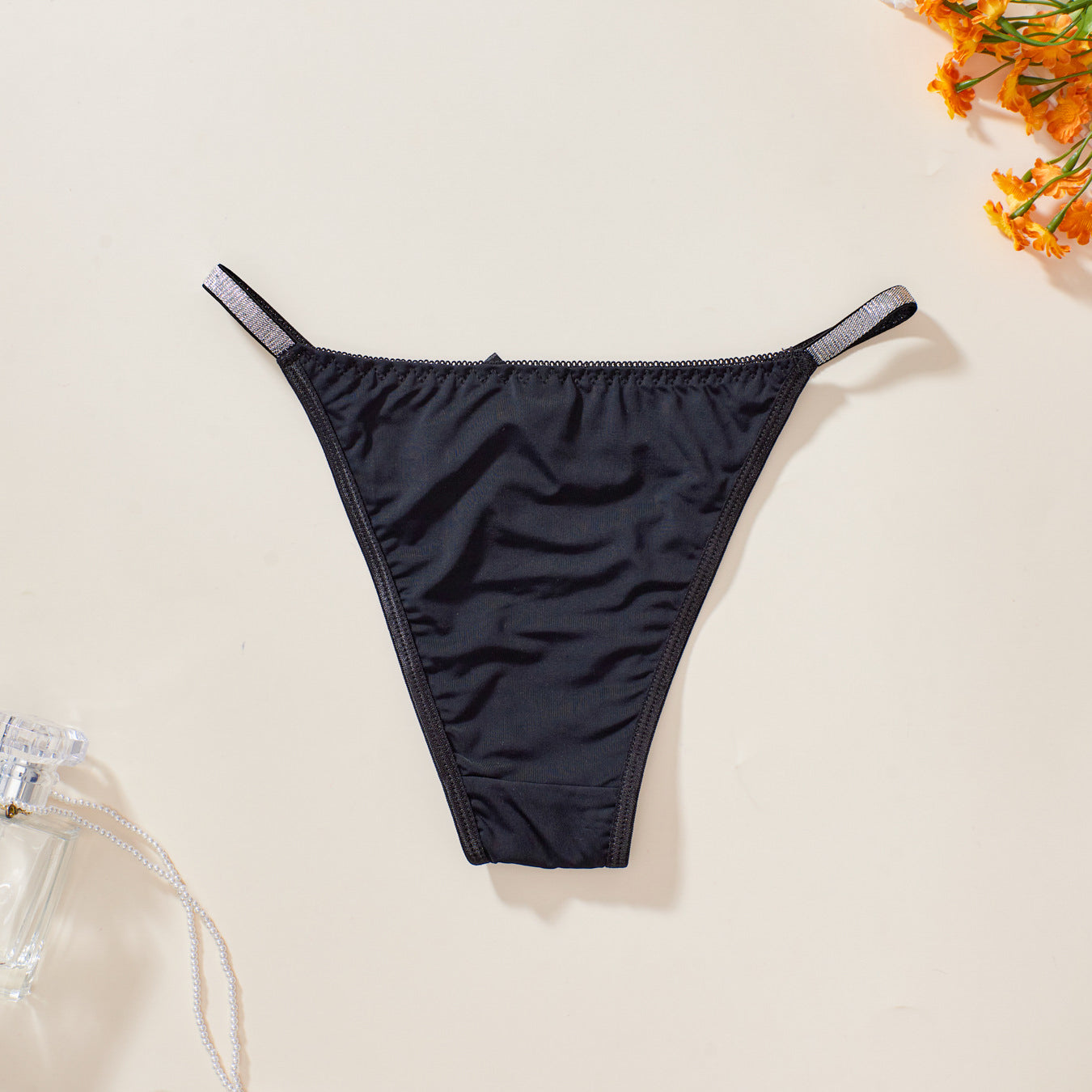 Figi bikini z elastycznym wykończeniem Pier Czarny