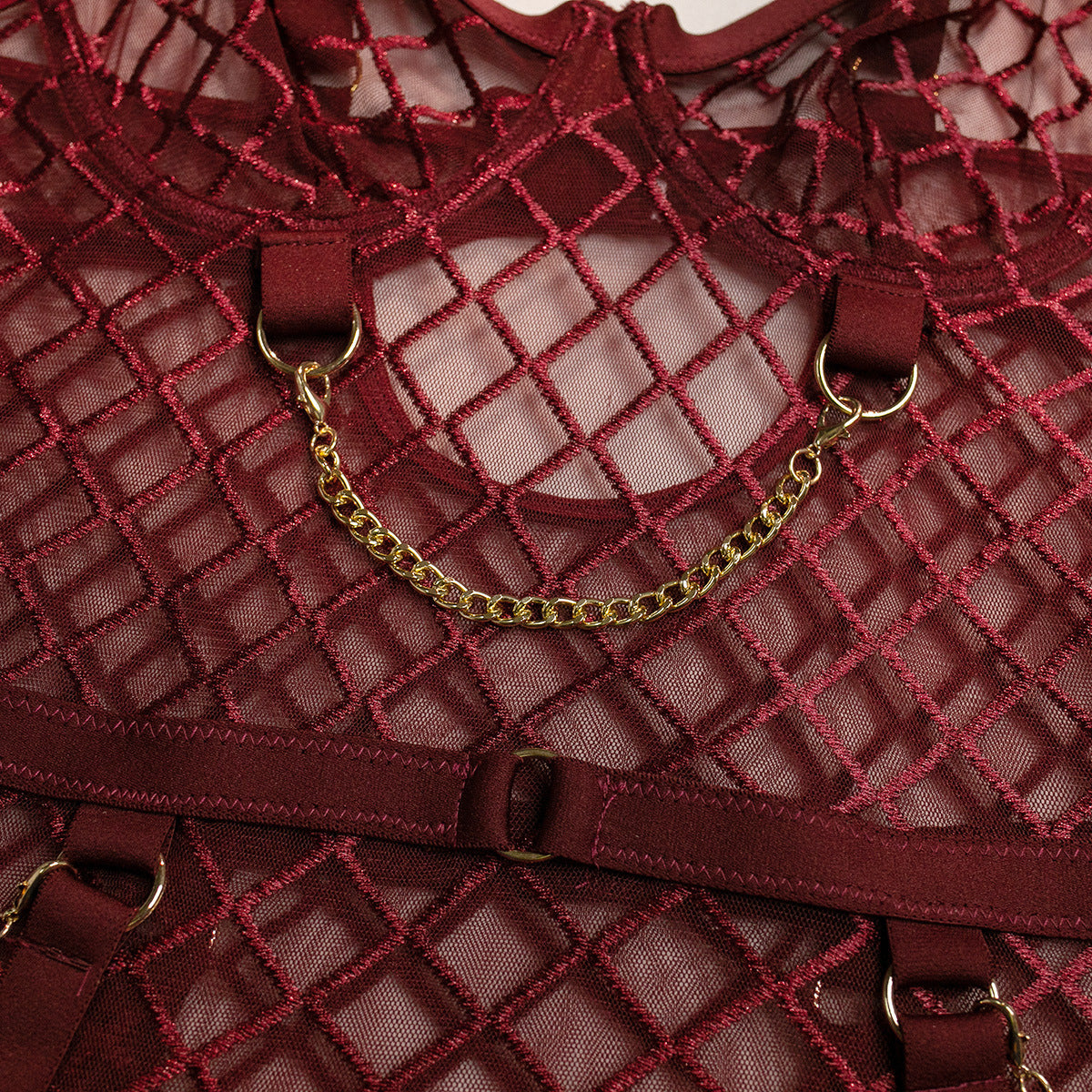 Body damskie z geometrycznym wzorem na ramiączkach Zoe