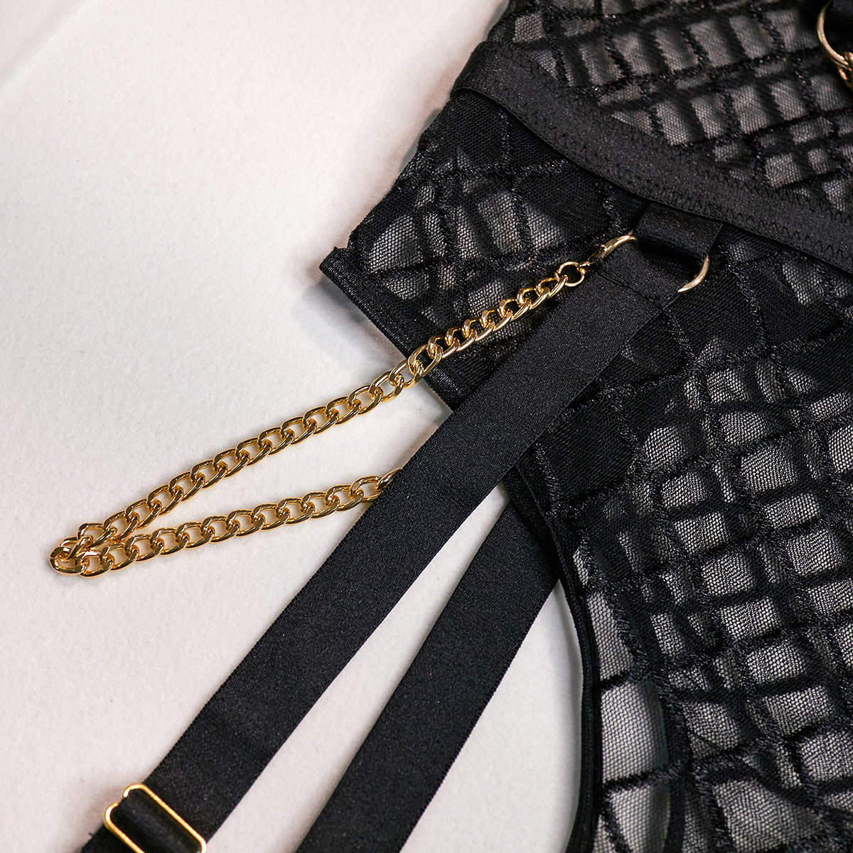 Body damskie z geometrycznym wzorem na ramiączkach Zoe