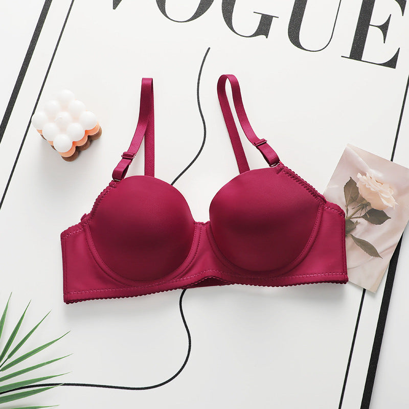 Biustonosz z usztywnieniem i regulowanymi ramiączkami na co dzień i specjalne okazje Halide Bordowy