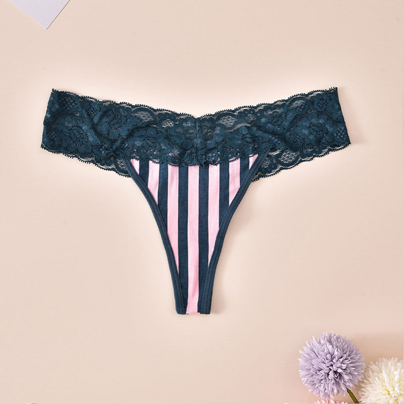 Stringi koronkowe z delikatnej tkaniny Dzanna Zielony