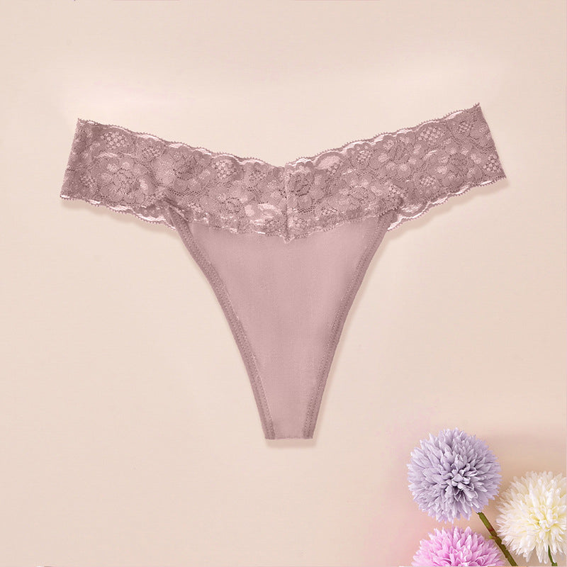 Stringi koronkowe z delikatnej tkaniny Dzanna Beżowy