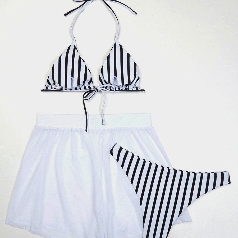 Bikini z wiązaniem i szortami na lato Cannelle